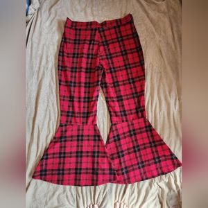 VAMP Plaid Flare/Bell Bottom Pants